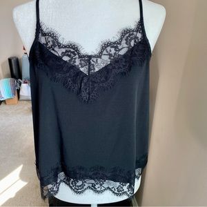 NWT Zara black lace cami, size M